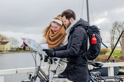 stelletje in de winter op fietsen met de regiokaart