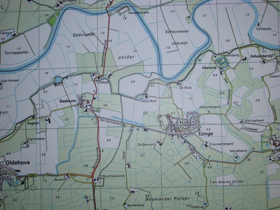 Topografische kaart Ezinge