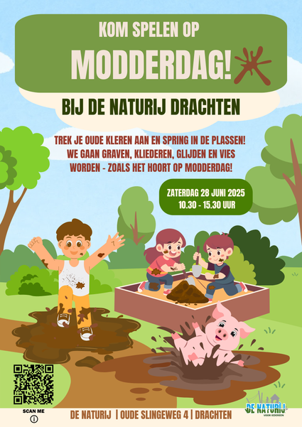 Kom spelen op Modderdag De Naturij - vies worden mag op Modderdag!
