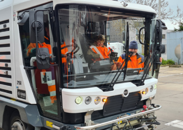 Een veegmachine
