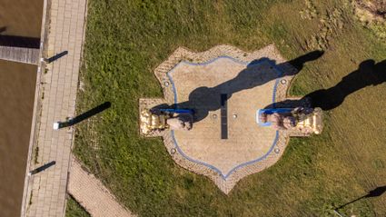 De 11fountains fontein 'Woeste Leeuwen' in Workum.