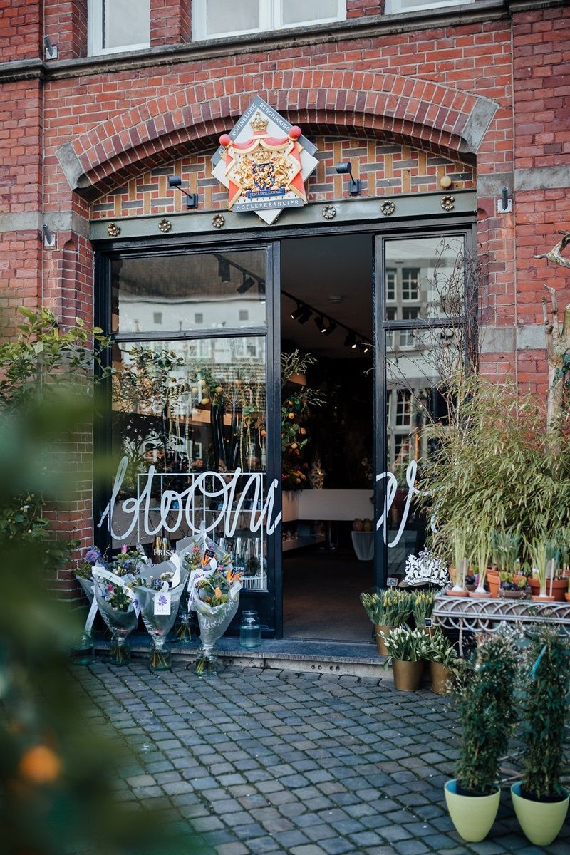 Bloemist in het Stokstraatkwartier in Maastricht