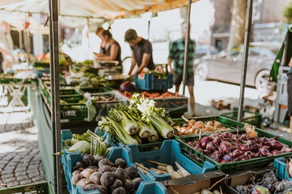 Groenten van de Bio markt