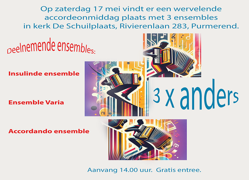 Een poster van Accordeonvereniging Accordando
