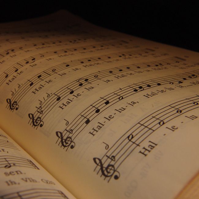 Bladmuziek in boek