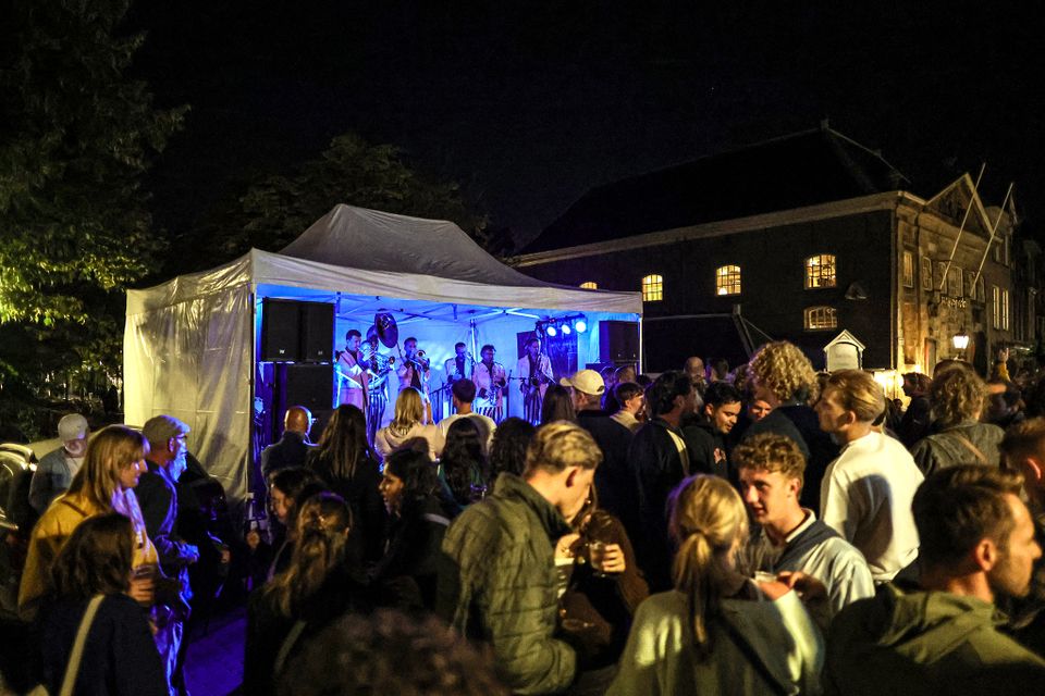 Delft Jazz podium Wijnhaven