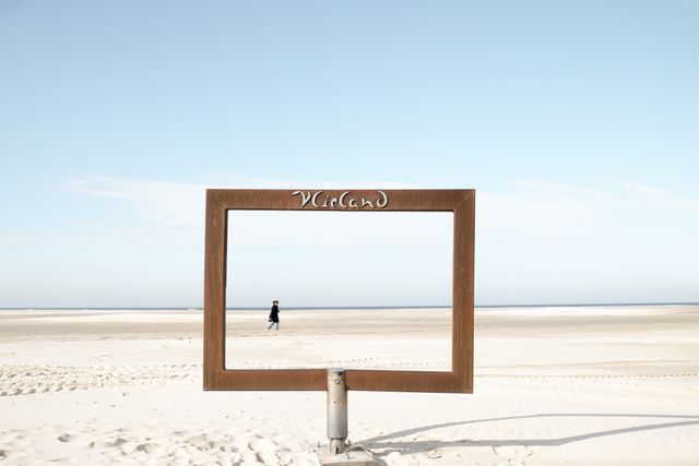 Fotoframe op het strand van Vlieland
