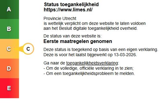 Status toegankelijkheidslabel van Limes.nl