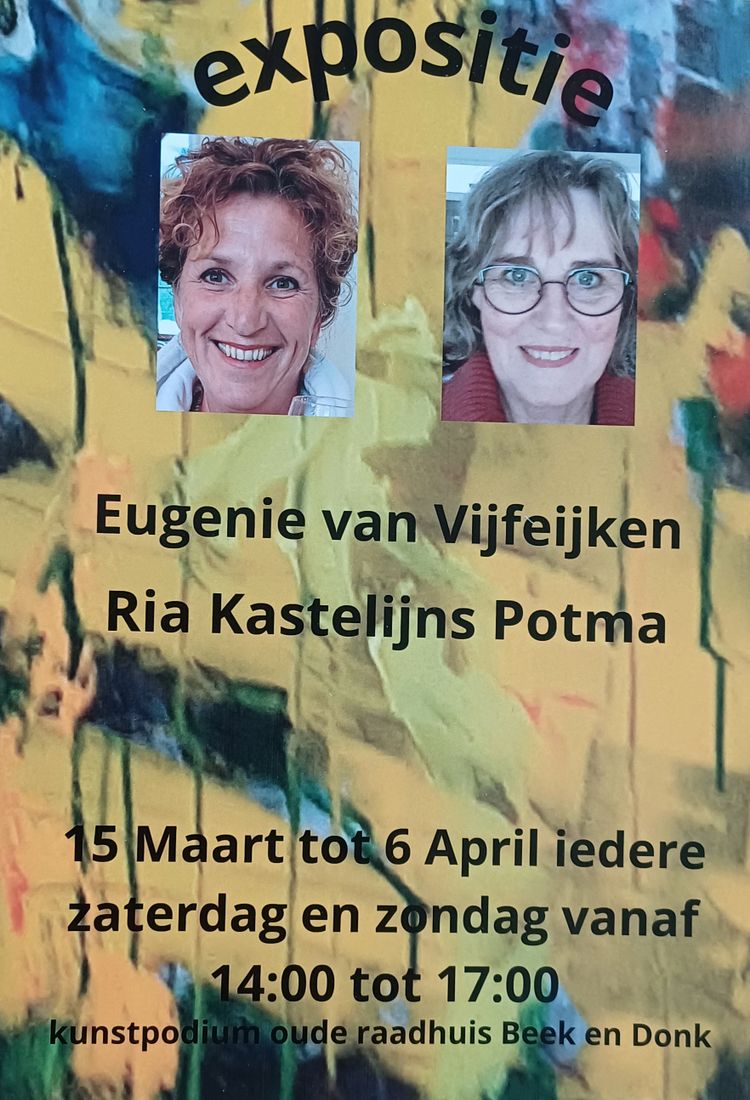 Expositie poster Ria Kastelijns en Eugenie van Vijfeijken