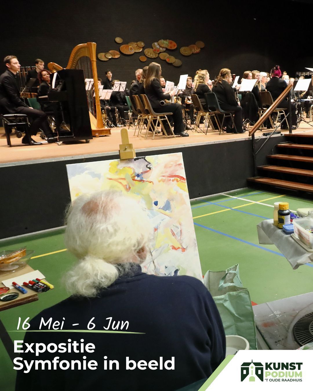 Symfonie in Beeld - Kunstenaar werkt tijdens concert