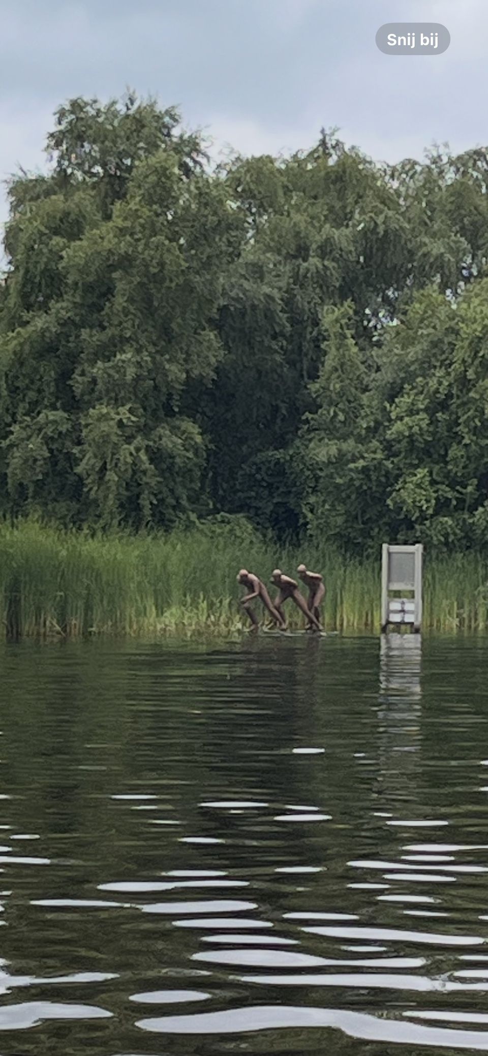 Beeld schaatsers bij Eernewoude