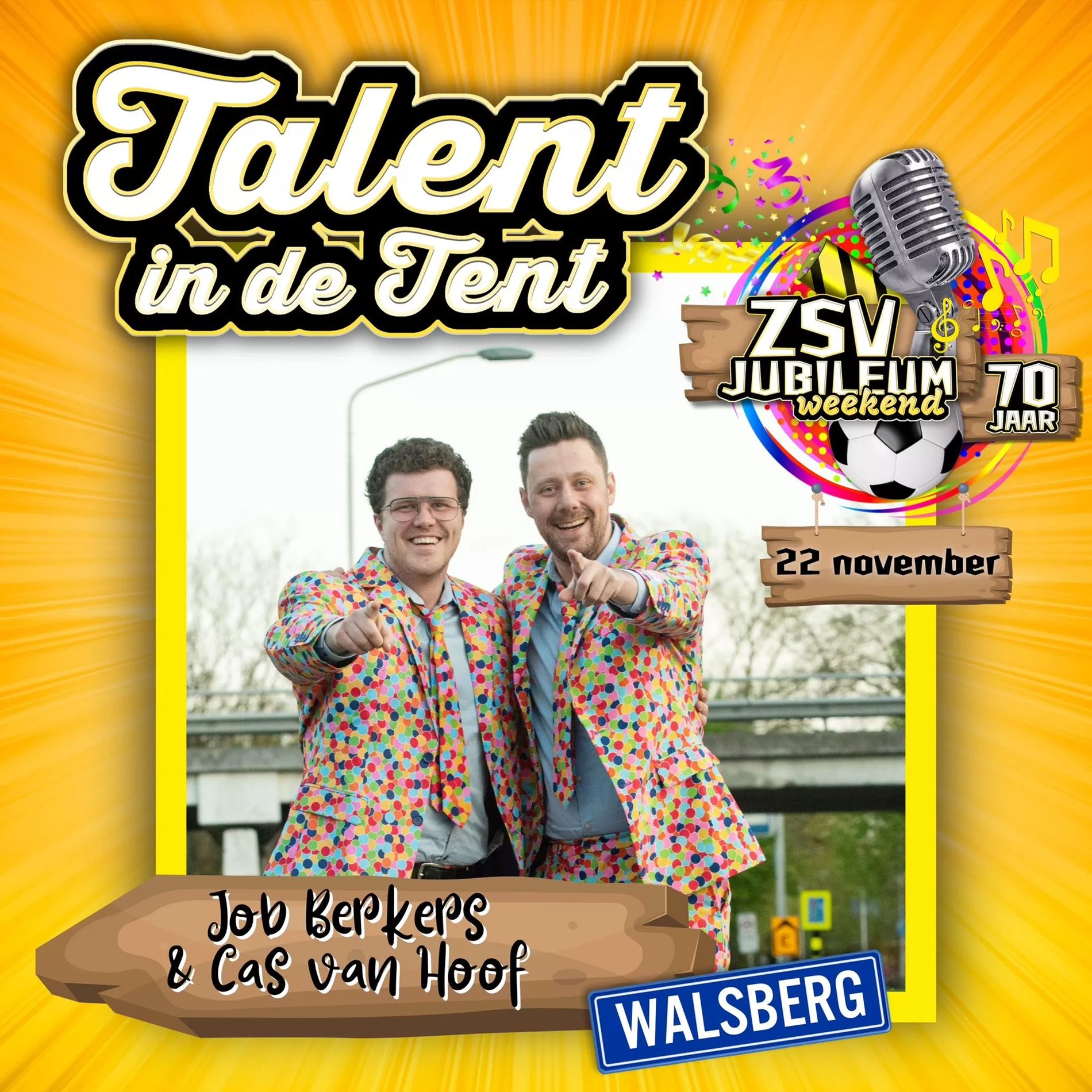 Affiche Talent in de Tent - Jos Berkers en Cas van Hoof