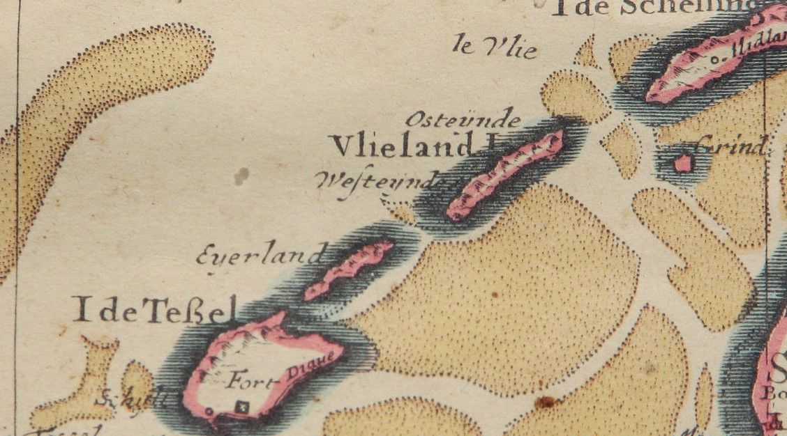 Historische kaart van Vlieland