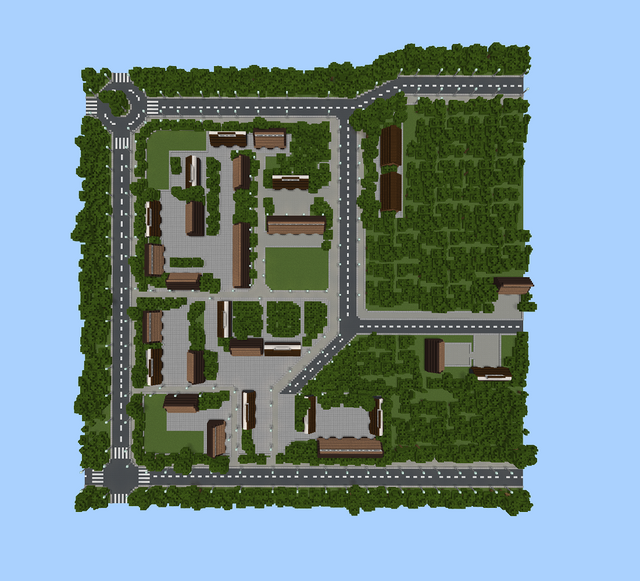Plattegrond bouwomgeving Minecraft
