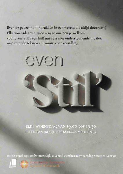 Bezinningsmoment | Even ‘Stil’