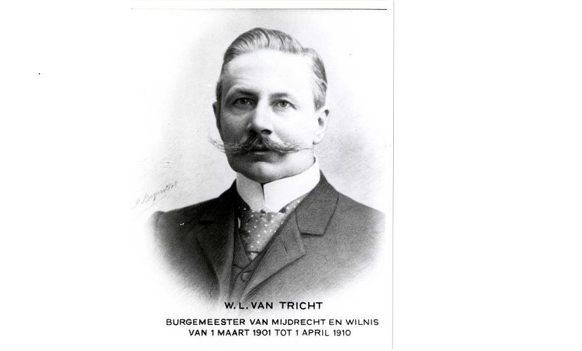 Portretfoto van W.L. van Tricht, van 1901 tot 1910 burgemeester van Mijdrecht.