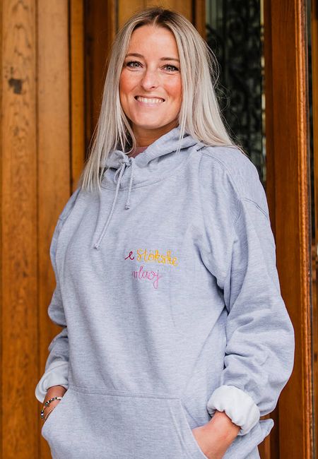 hoodie stokske vlaoj grijs vrouw