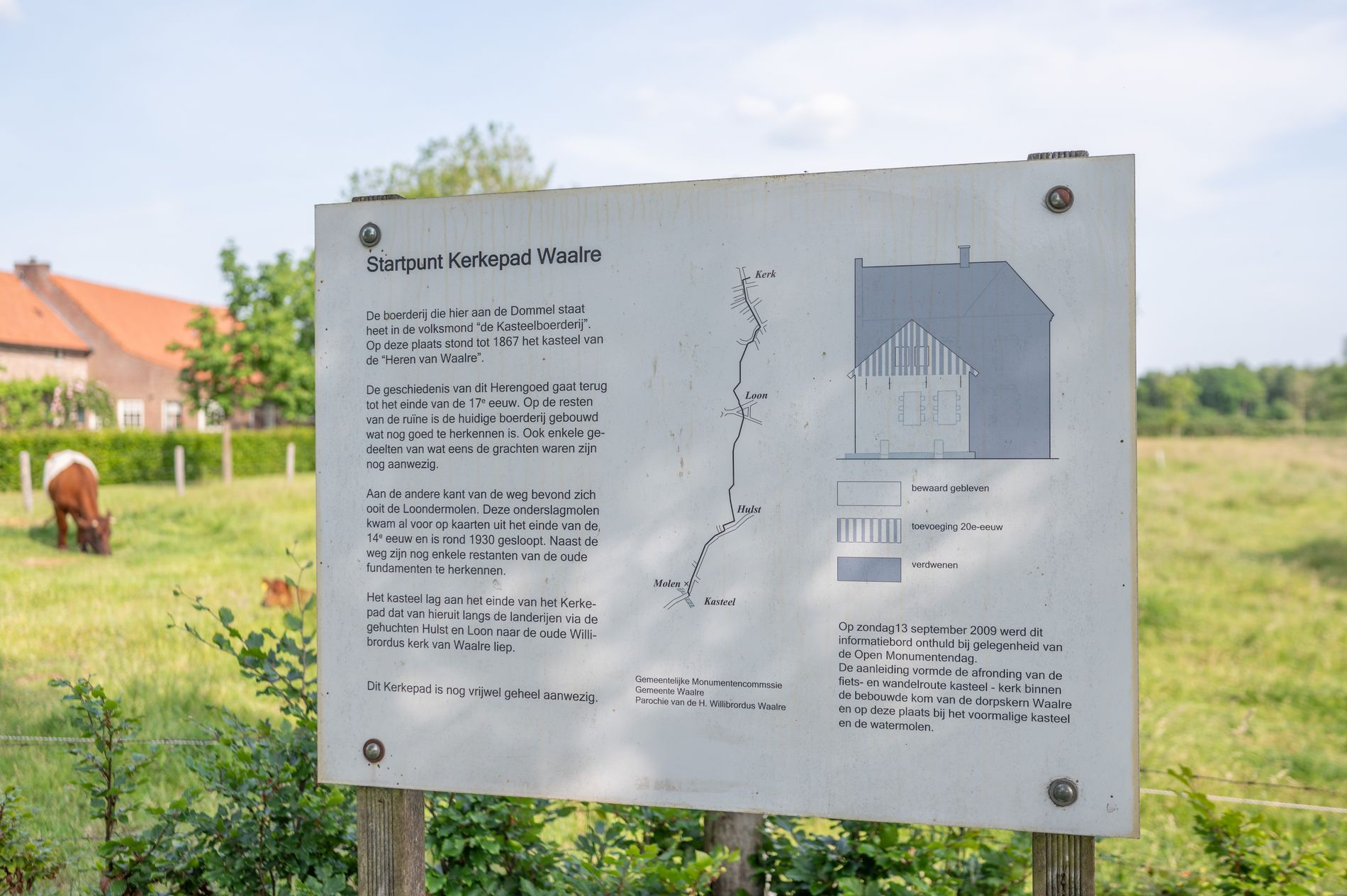 Startpunt Kerkepad Kasteelboerderij Waalre