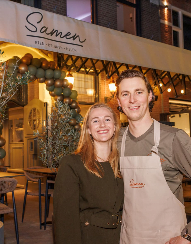 Fleurie van de Ven en Kevin van de Ven voor hun restaurant Samen in Oisterwijk