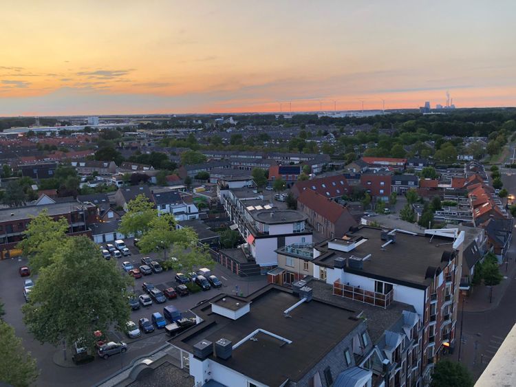 Zonsondergang vanuit de toren