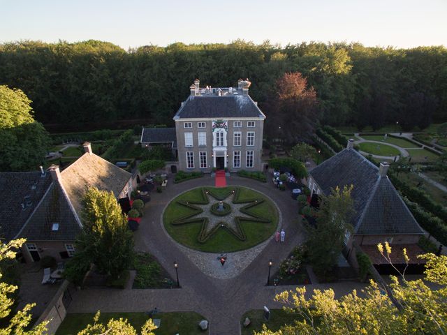 Châteauhotel en restaurant Havixhorst van bovenaf gefotografeerd.