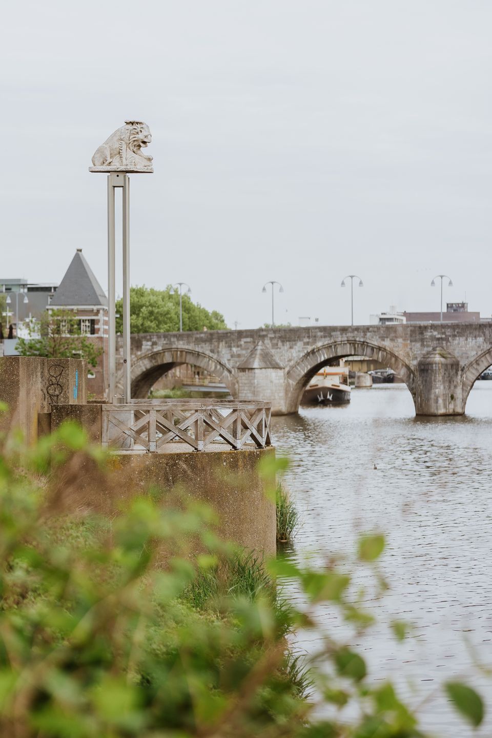 Bridge over the river Maas in Maastricht
