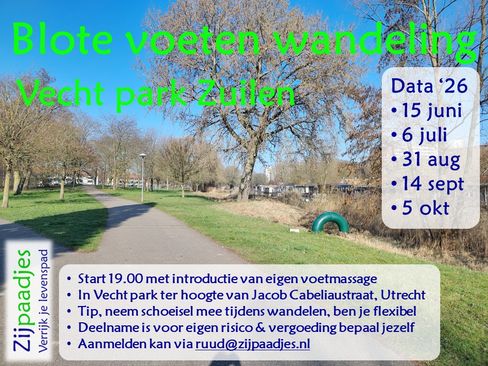 Blote voeten wandeling