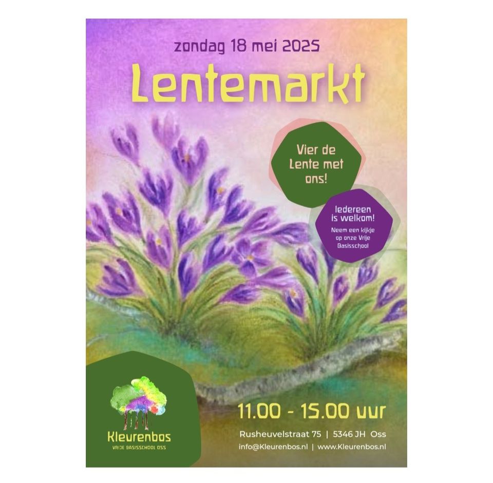 Poster Lentemarkt Kleurenbos-Vrije basisschool Oss