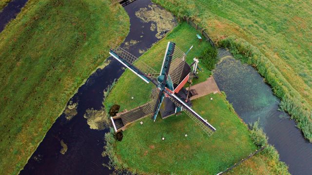 Kagermolen te zien vanaf de bovenkant