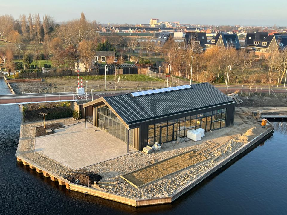 Restaurant PuuRR aan de Rijn in aanbouw op 24 januari 2026