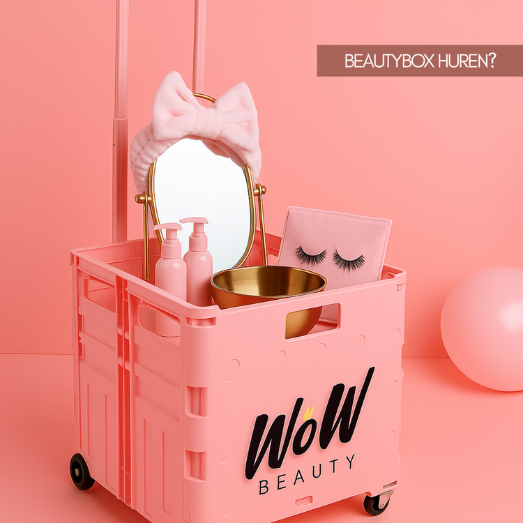 Huur een beautybox en organiseer je eigen beautyfeestje thuis.