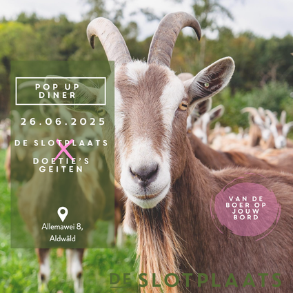 Pop up diner bij Doetie's Geiten