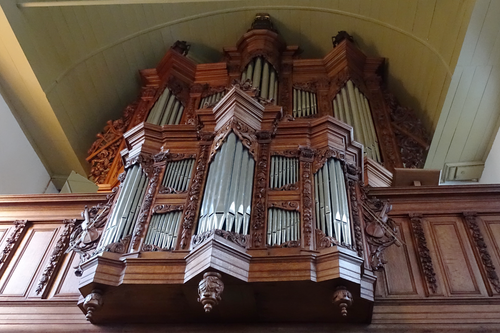 Het Huis-Freytag-Lohman-orgel in de Sebastianuskerk van Noordwolde Gn (foto Jan Faber)