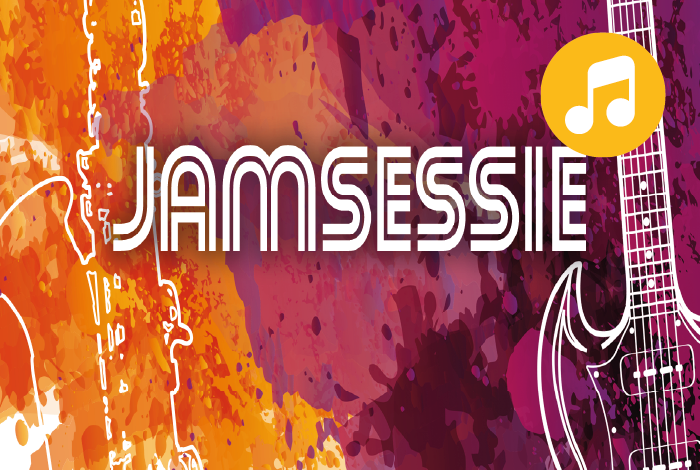 Afbeelding met tekst jamsessie