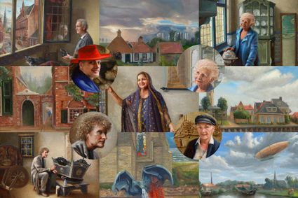 Algera & Westra - collage van de Elfstedenschilderijen