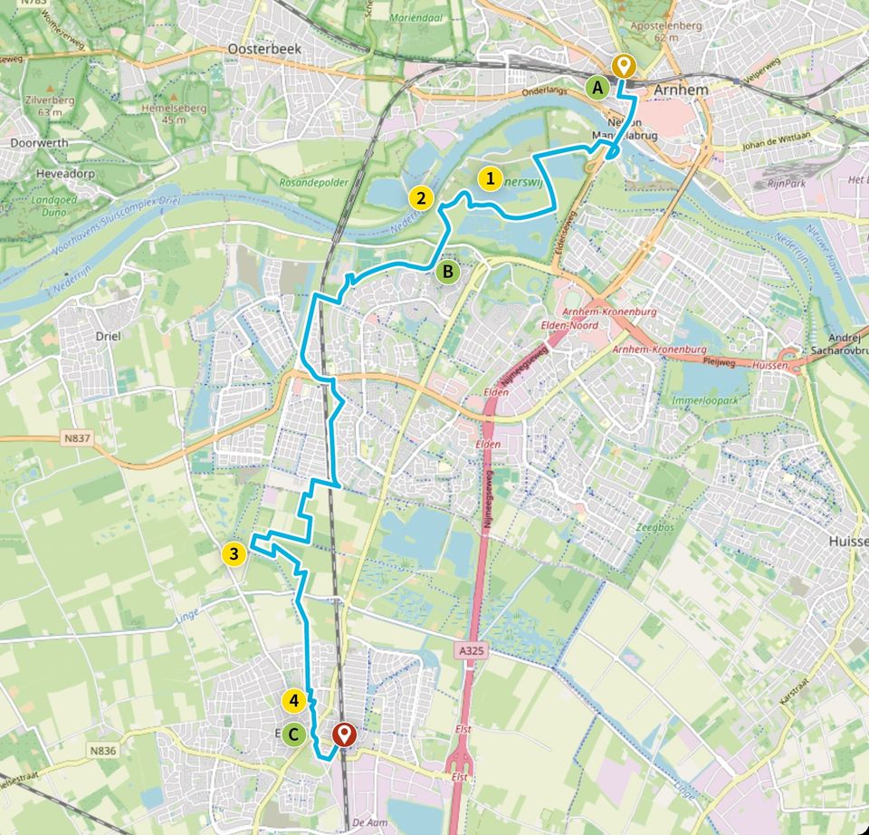 Routekaart Romeinenpad