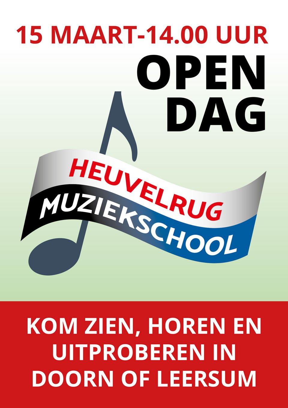 Flyer van de open dag