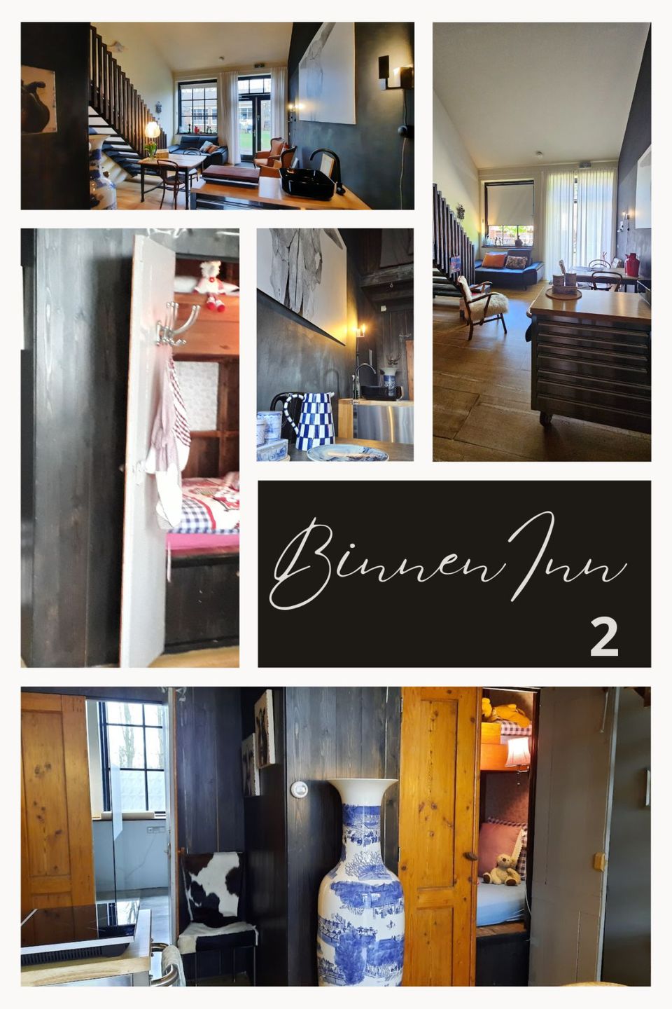 Loft met sauna in de badkamer en bedstede voor 2 kinderen (stapelbed)