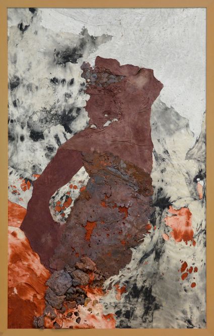 120 x 76, oliepastel en zeemleer