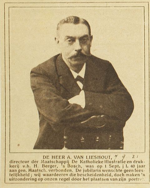 krantenbericht veertigjarig jubileum Toon van Lieshout