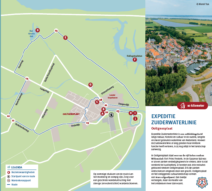 Wandelroute Expeditie Zuiderwaterlinie: Ooltgensplaat