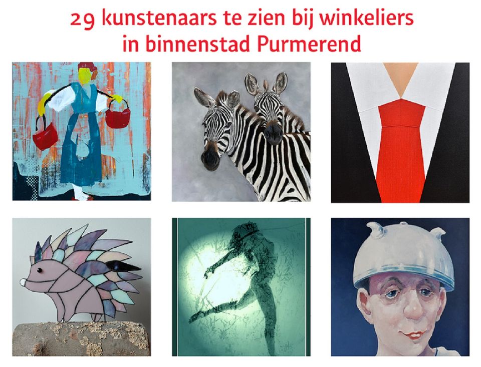 Allerlei kunstwerken in een collage