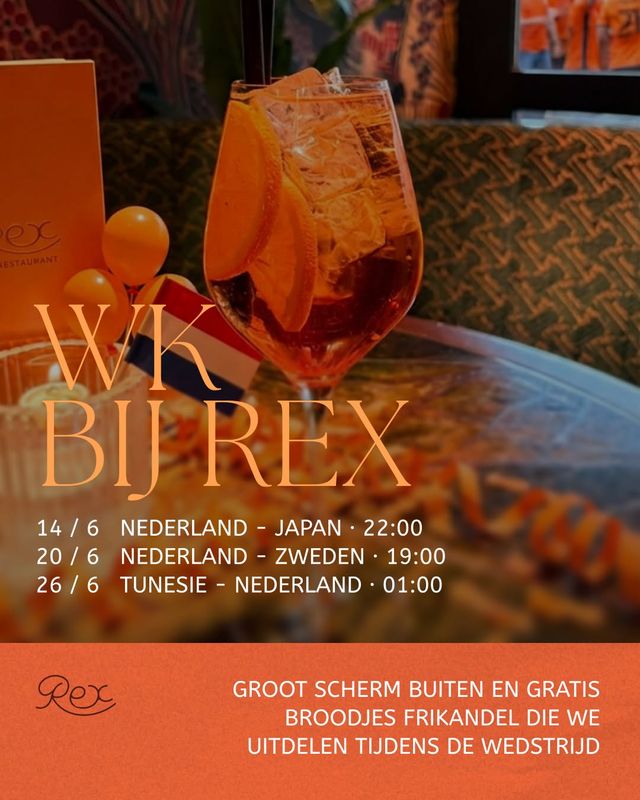poster WK bij REX