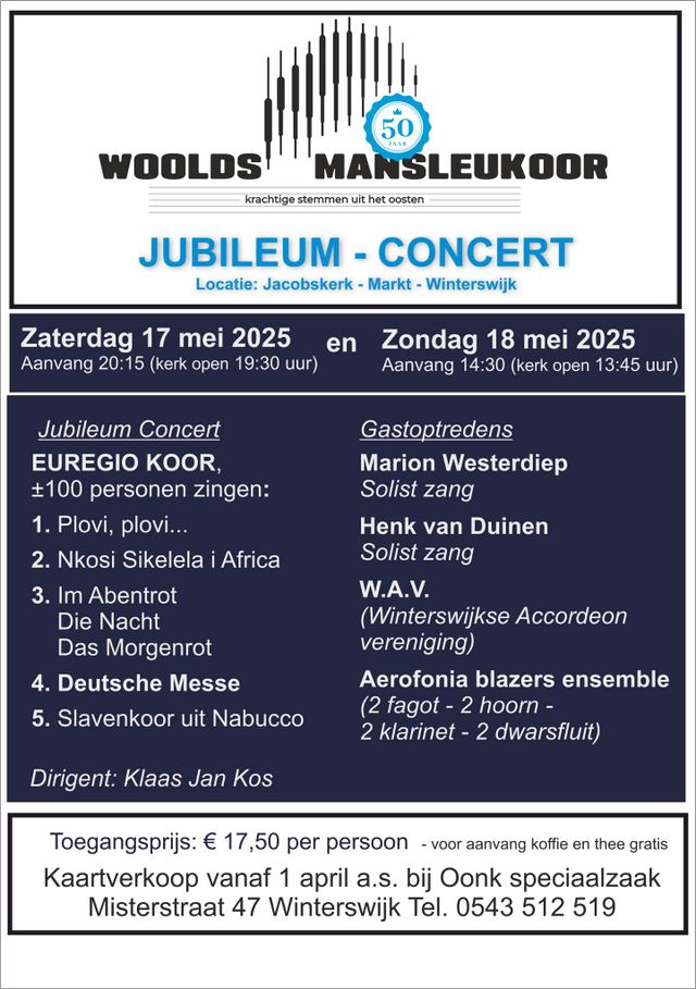Programma Concert Woolds Mansleukoor