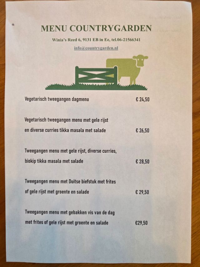 Dagmenu vegetarisch of niet vegetarisch