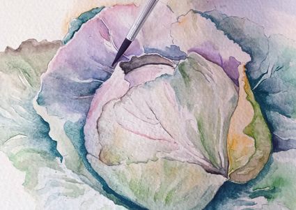 Aquarelleren op de moestuin bij Hof van Gunterstein