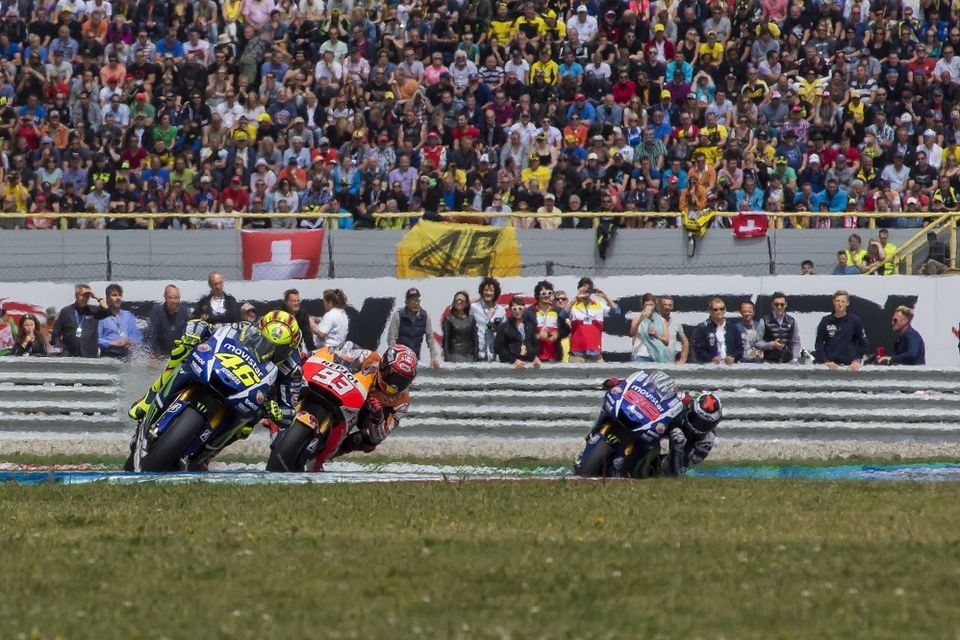 Motoren in de bocht bij TT Assen.
