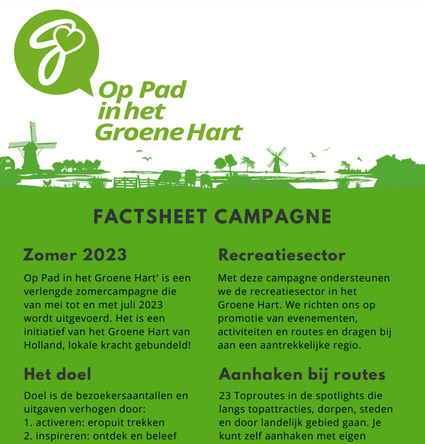 Factsheet campagne Op pad in het Groene Hart