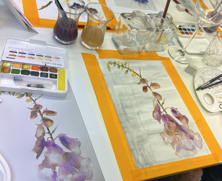 Watercolor painting workshop Luna Nguyen Almere
