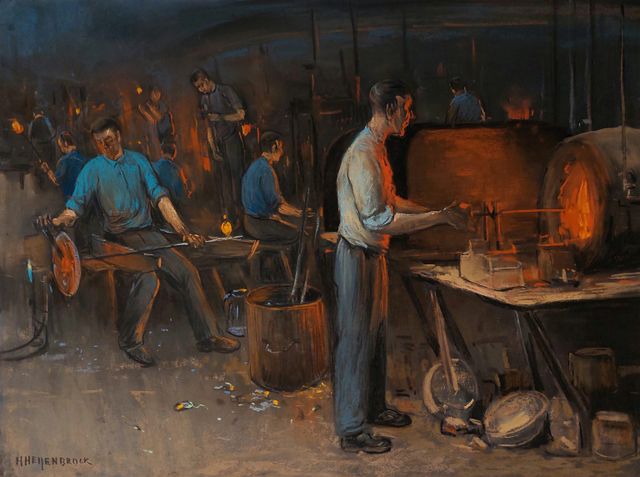Herman Heijenbrock - Glasblazer aan de oven